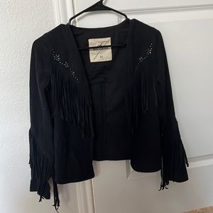 Women’s Black fringe jacket